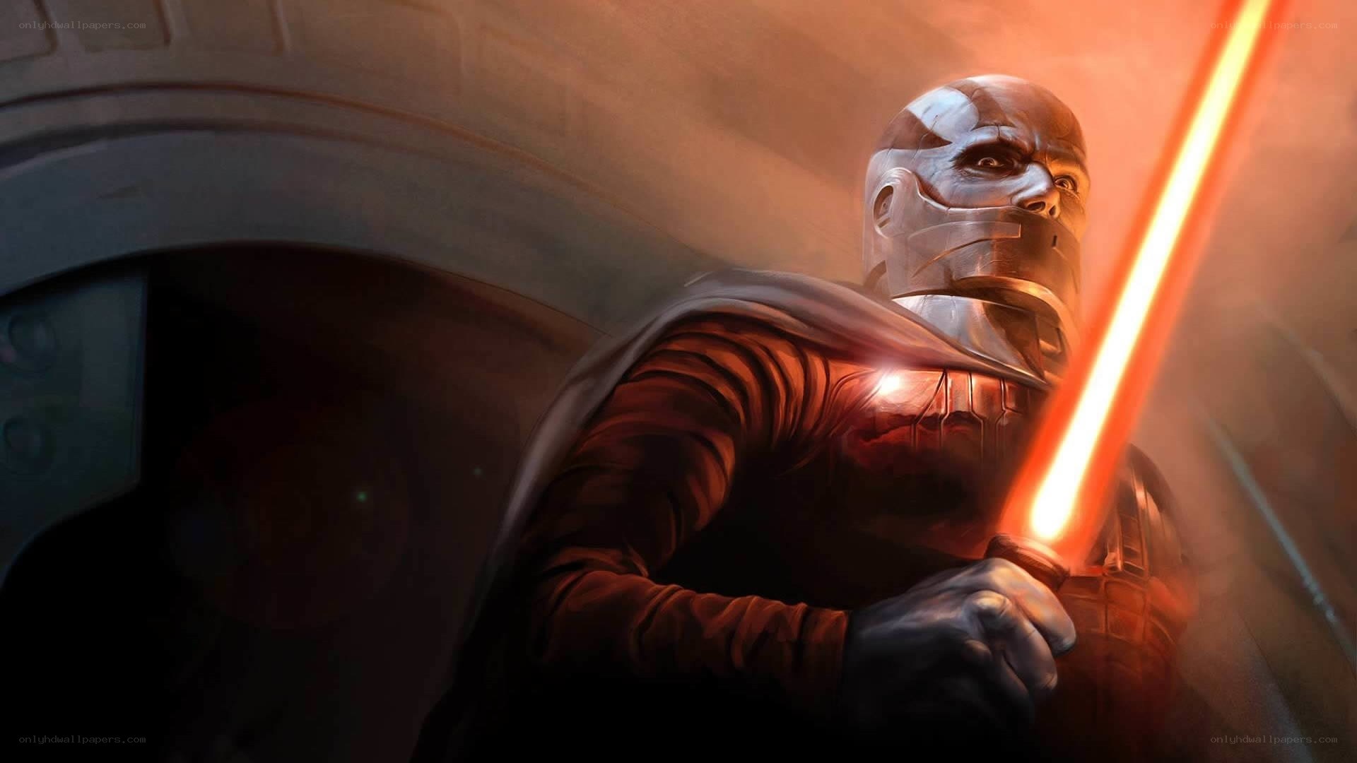Darth Revan with red lightsaber