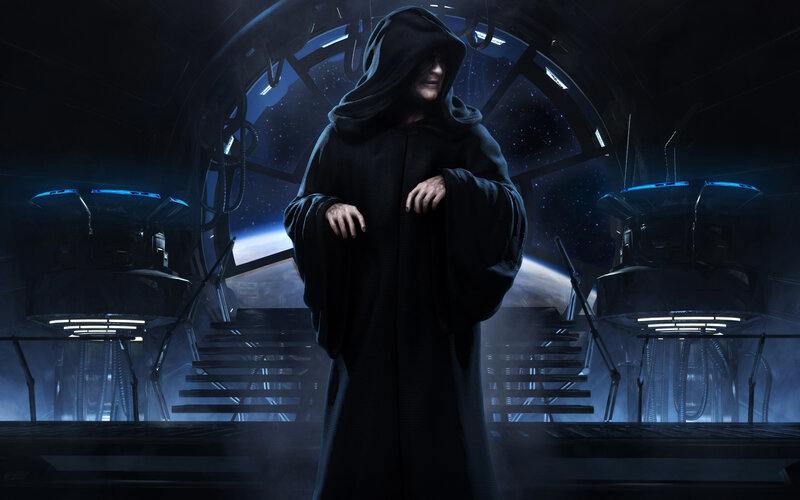 Darth Sidious in a spaceship