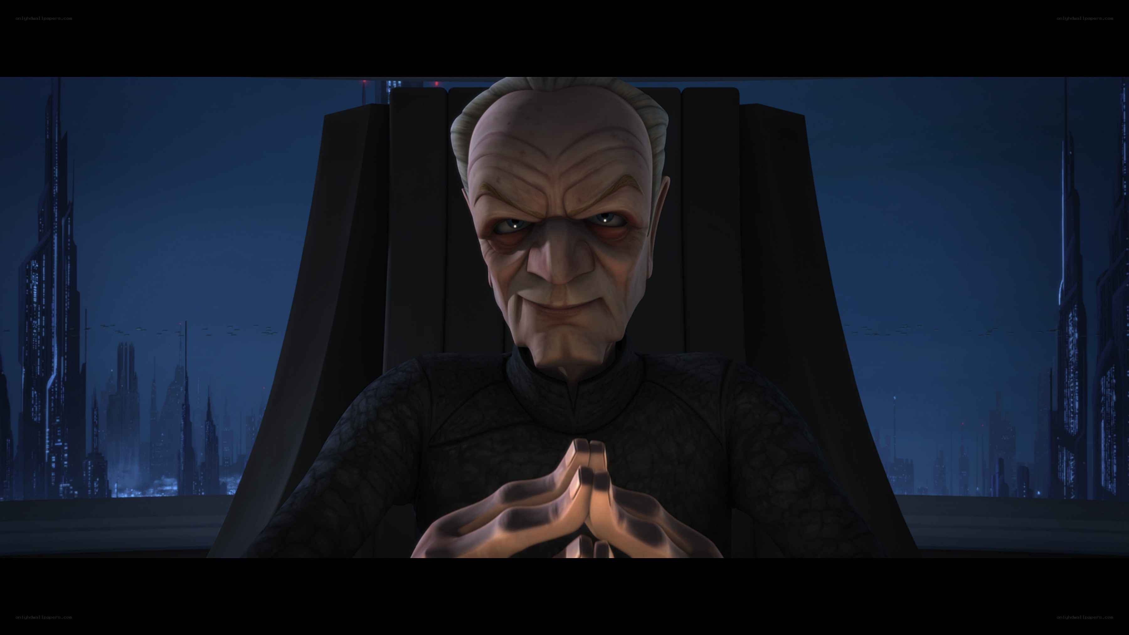 Darth Sidious in his throne room