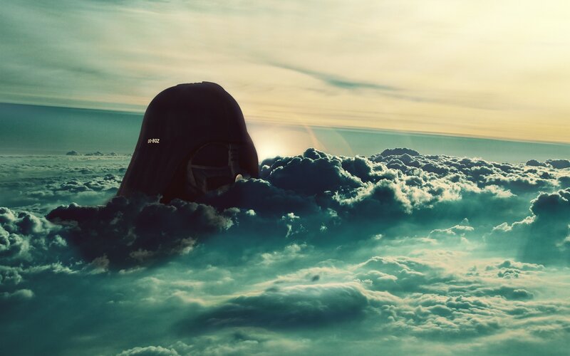 Darth Vader above the clouds