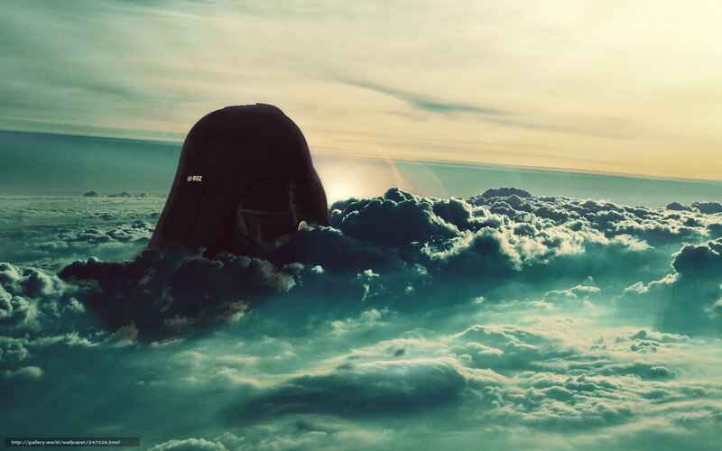 Darth Vader above the clouds