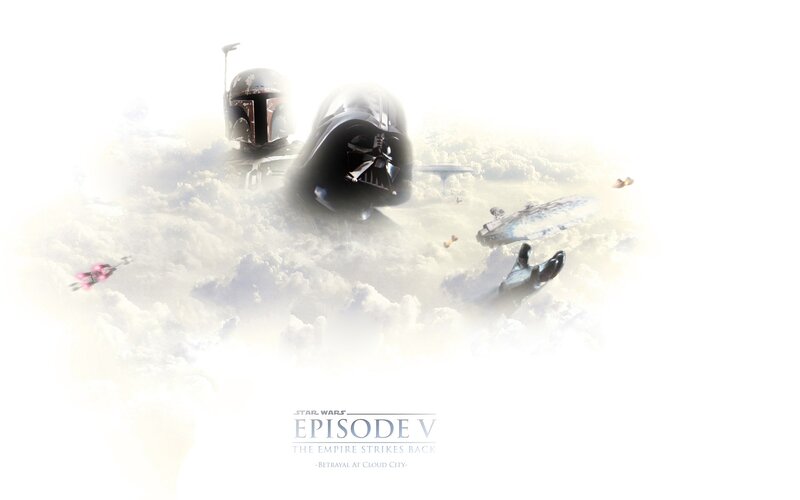 Darth Vader and Boba Fett — White
