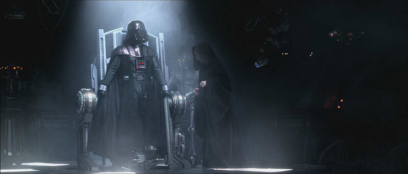 Darth Vader and Emperor — Black, Dramatic, Night