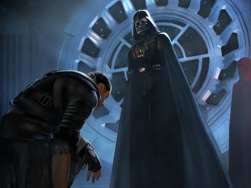 Darth Vader and Kneeling Man