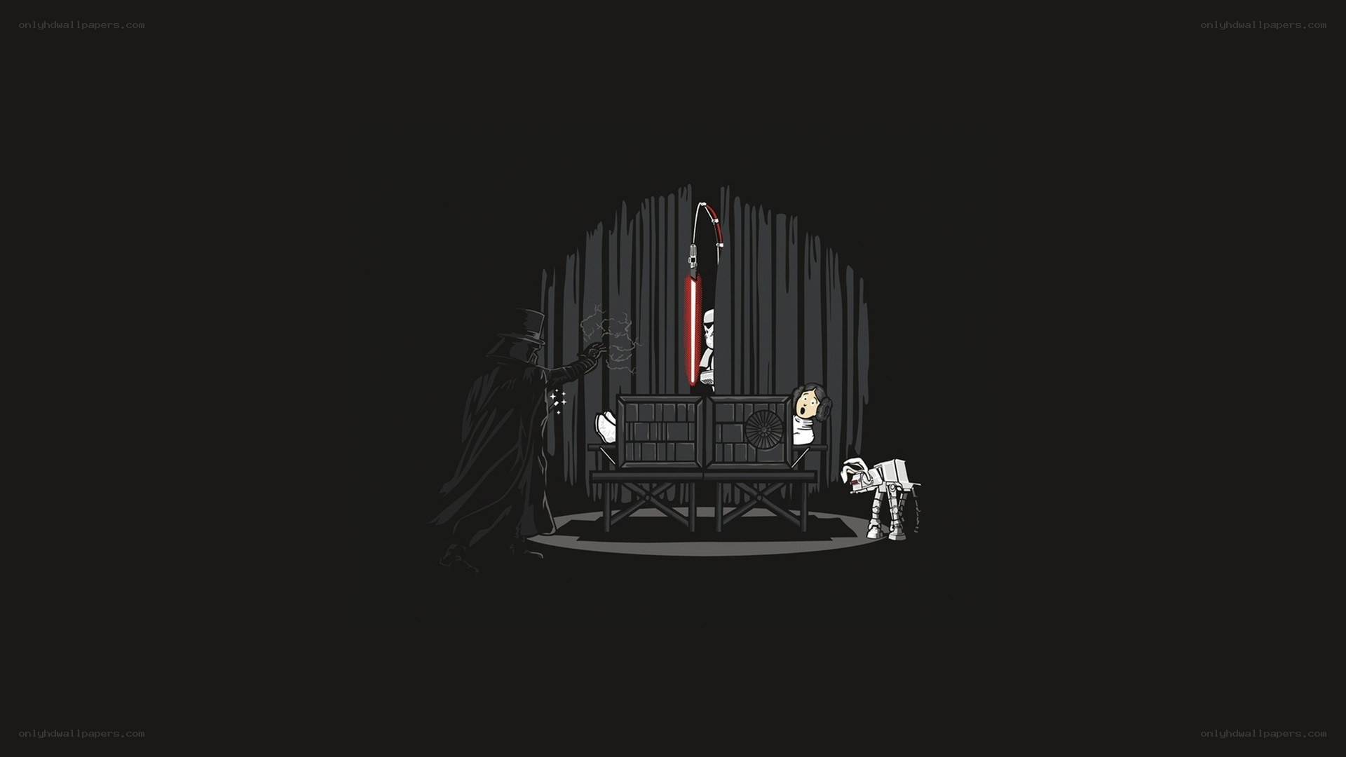 Darth Vader and Leia scene