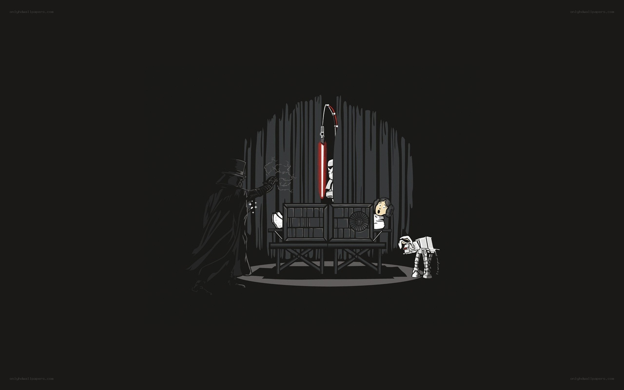 Darth Vader and Leia scene