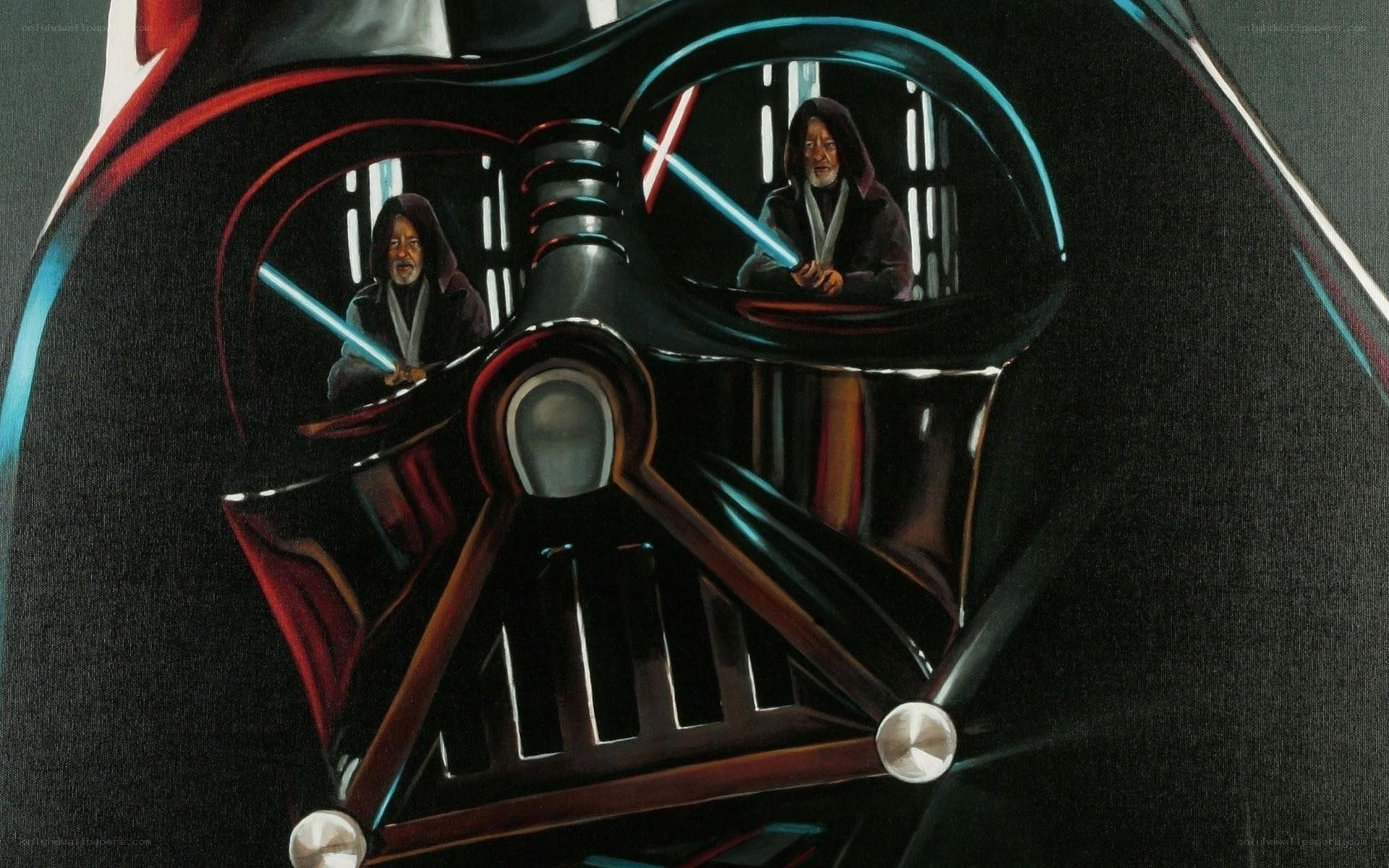 Darth Vader and Obi-Wan duel