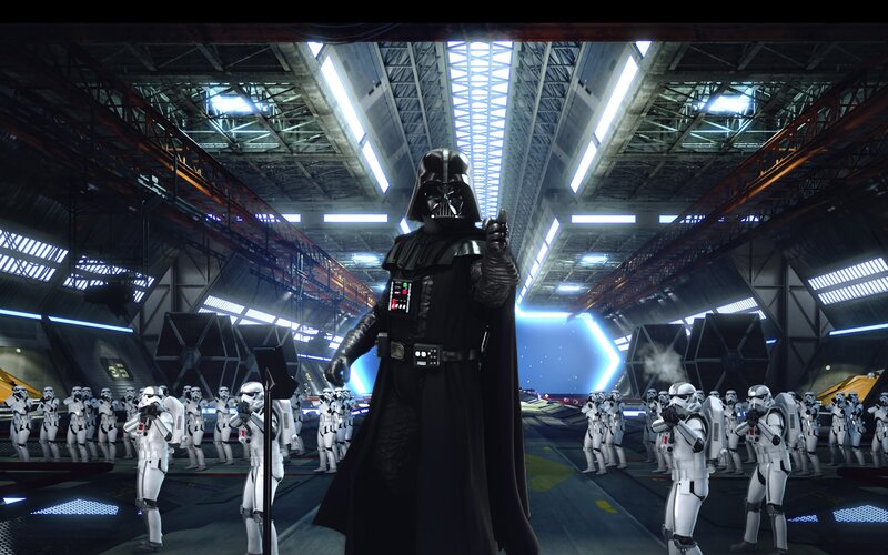 Darth Vader and stormtroopers