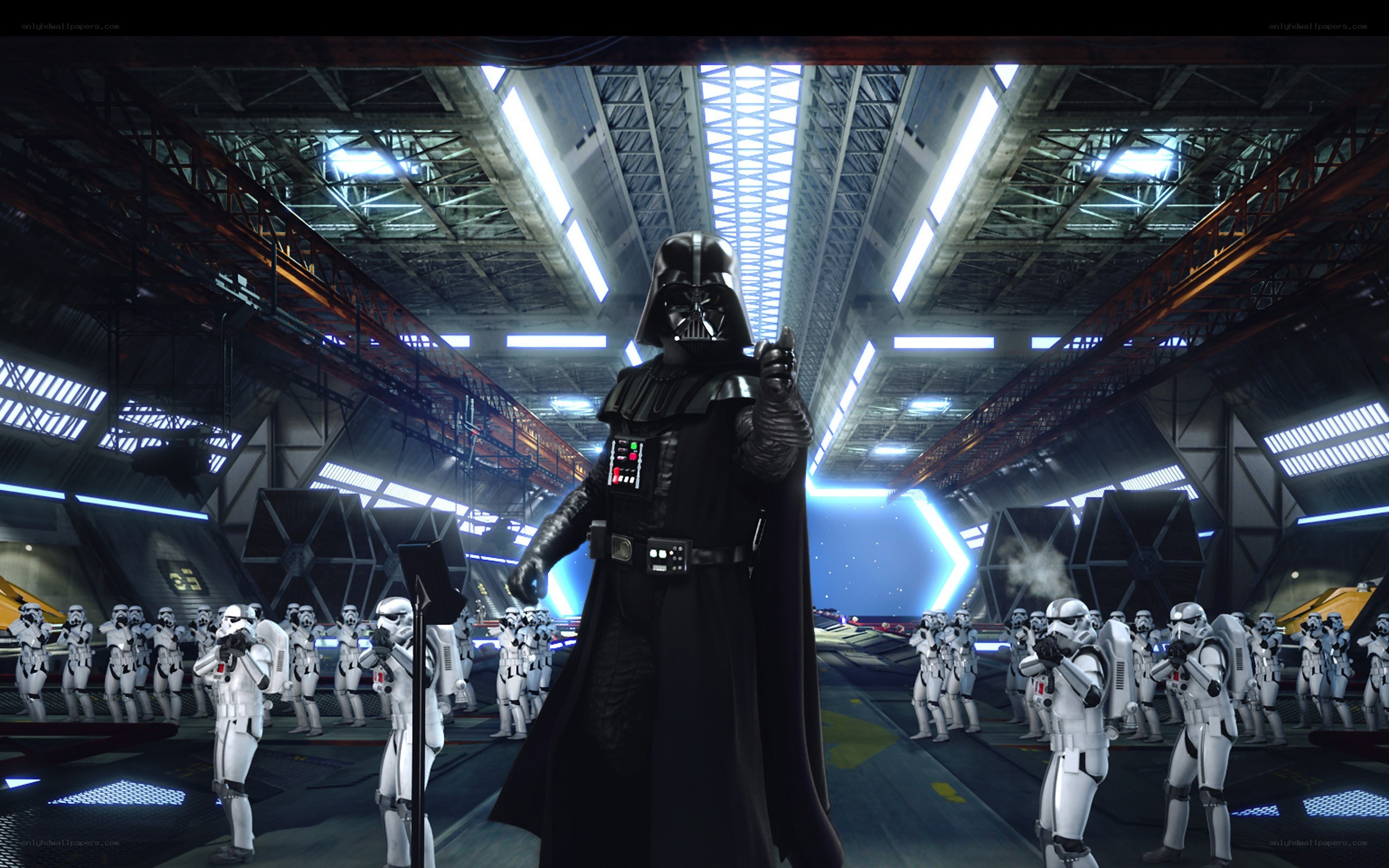 Darth Vader and stormtroopers