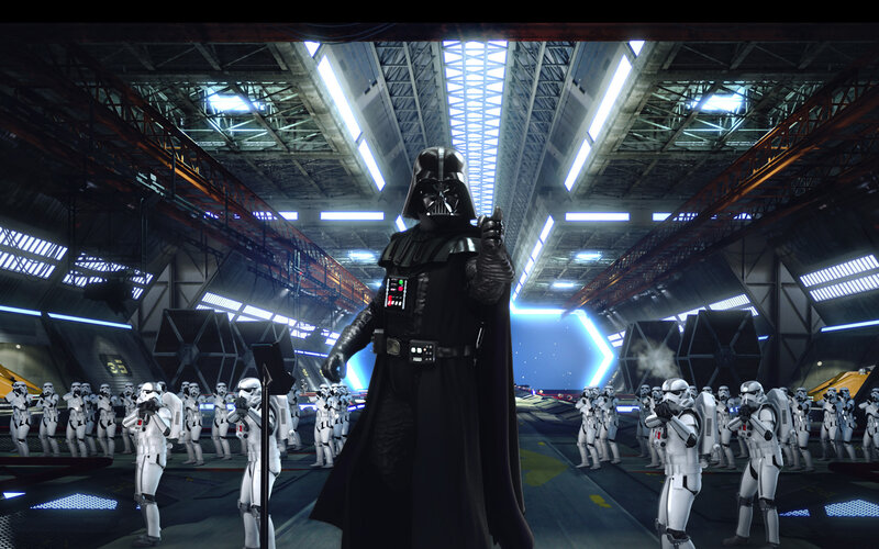 Darth Vader and Stormtroopers — Black, Dramatic