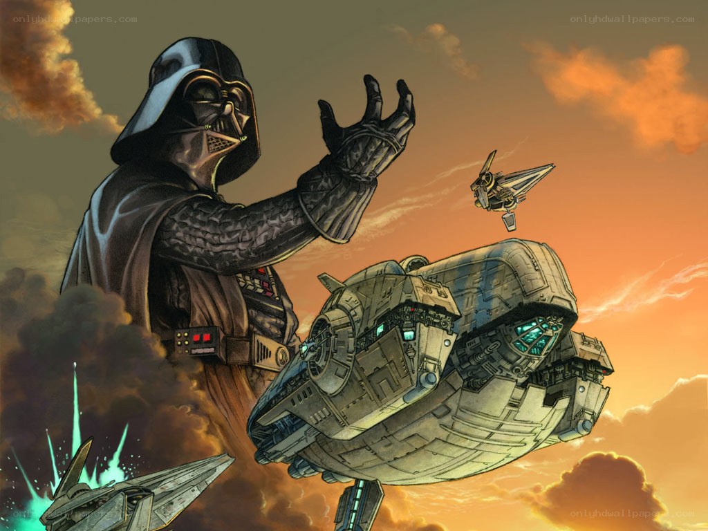 Darth Vader and the Millennium Falcon