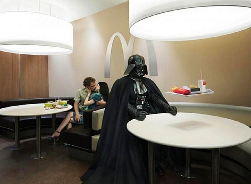 Darth Vader at McDonald's