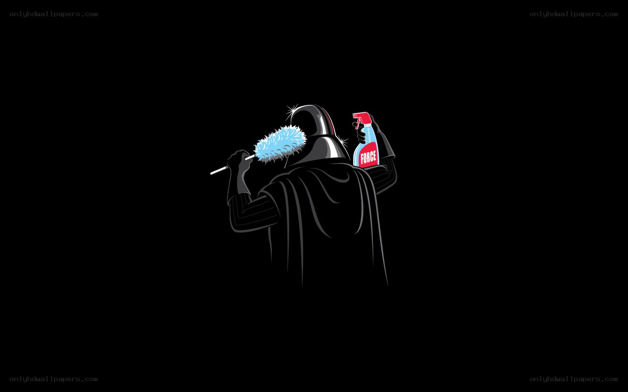 Darth Vader cleaning