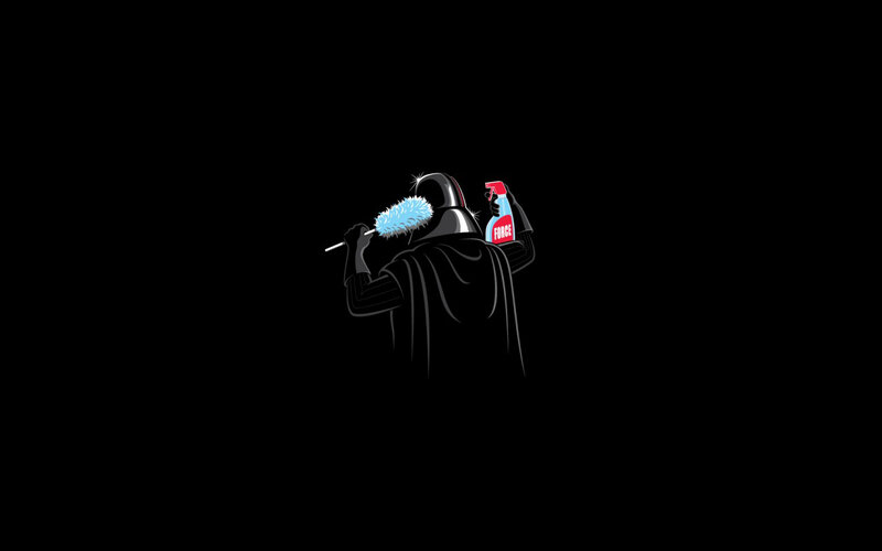 Darth Vader cleaning