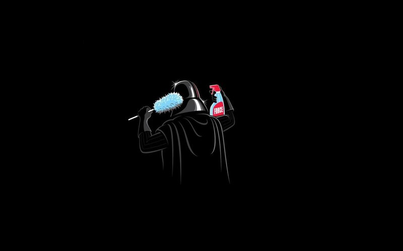 Darth Vader cleaning