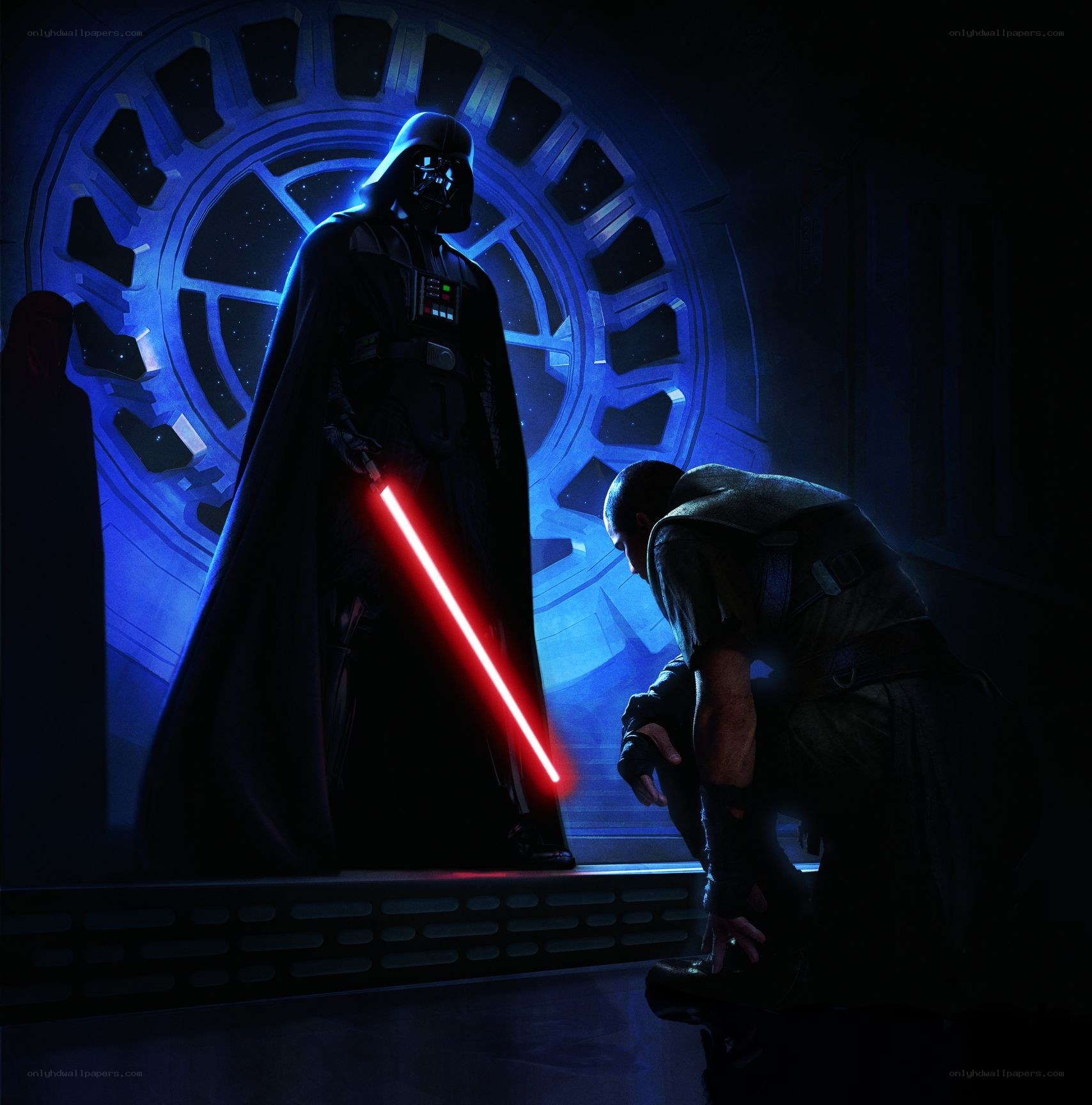 Darth Vader confronts a fallen warrior