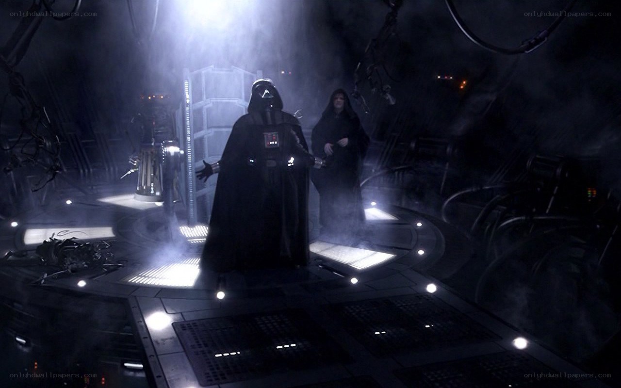 Darth Vader confronts a figure