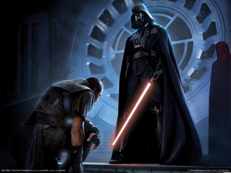 Darth Vader confronts a Jedi