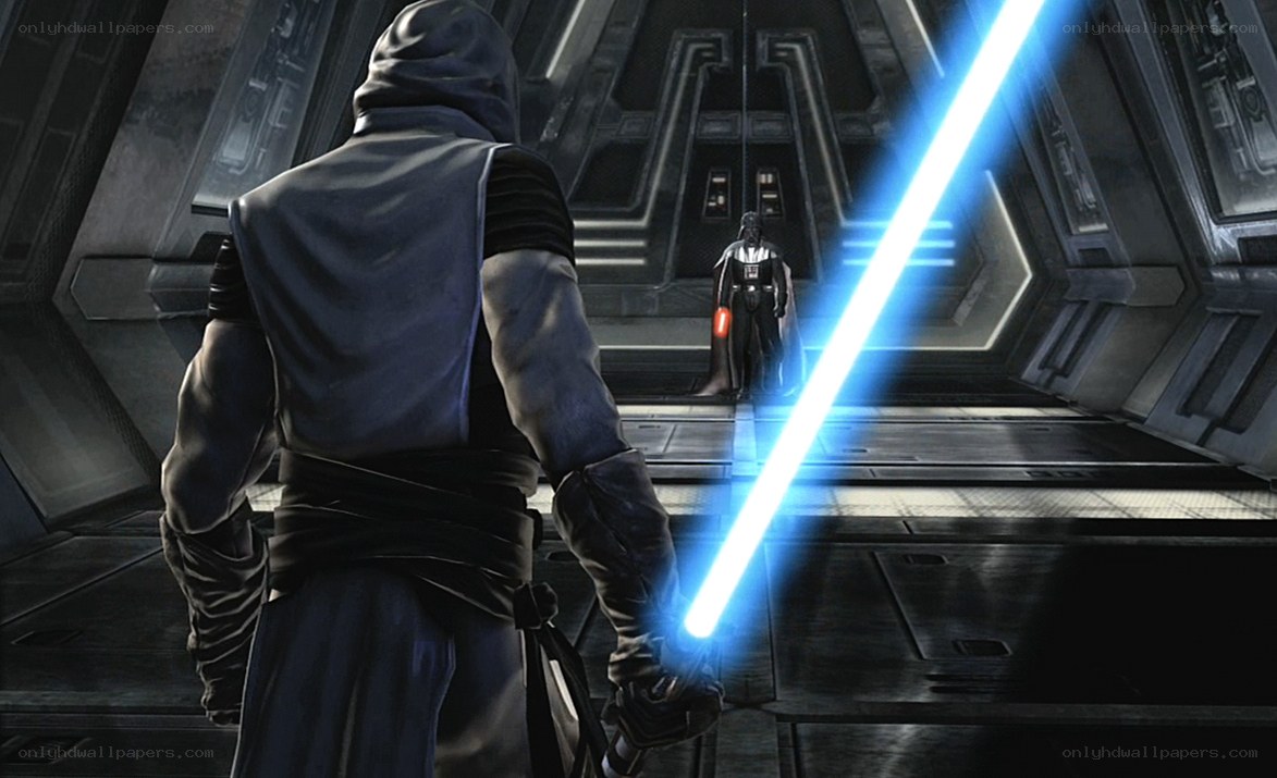 Darth Vader confronts a Jedi