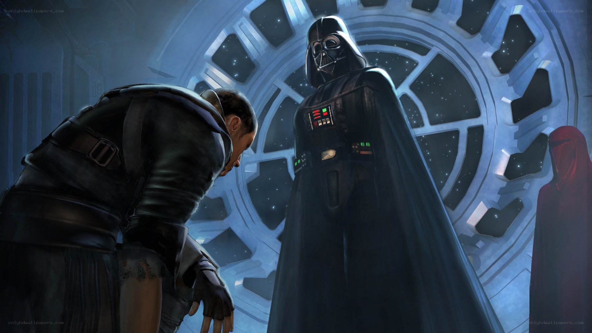 Darth Vader confronts a rebel