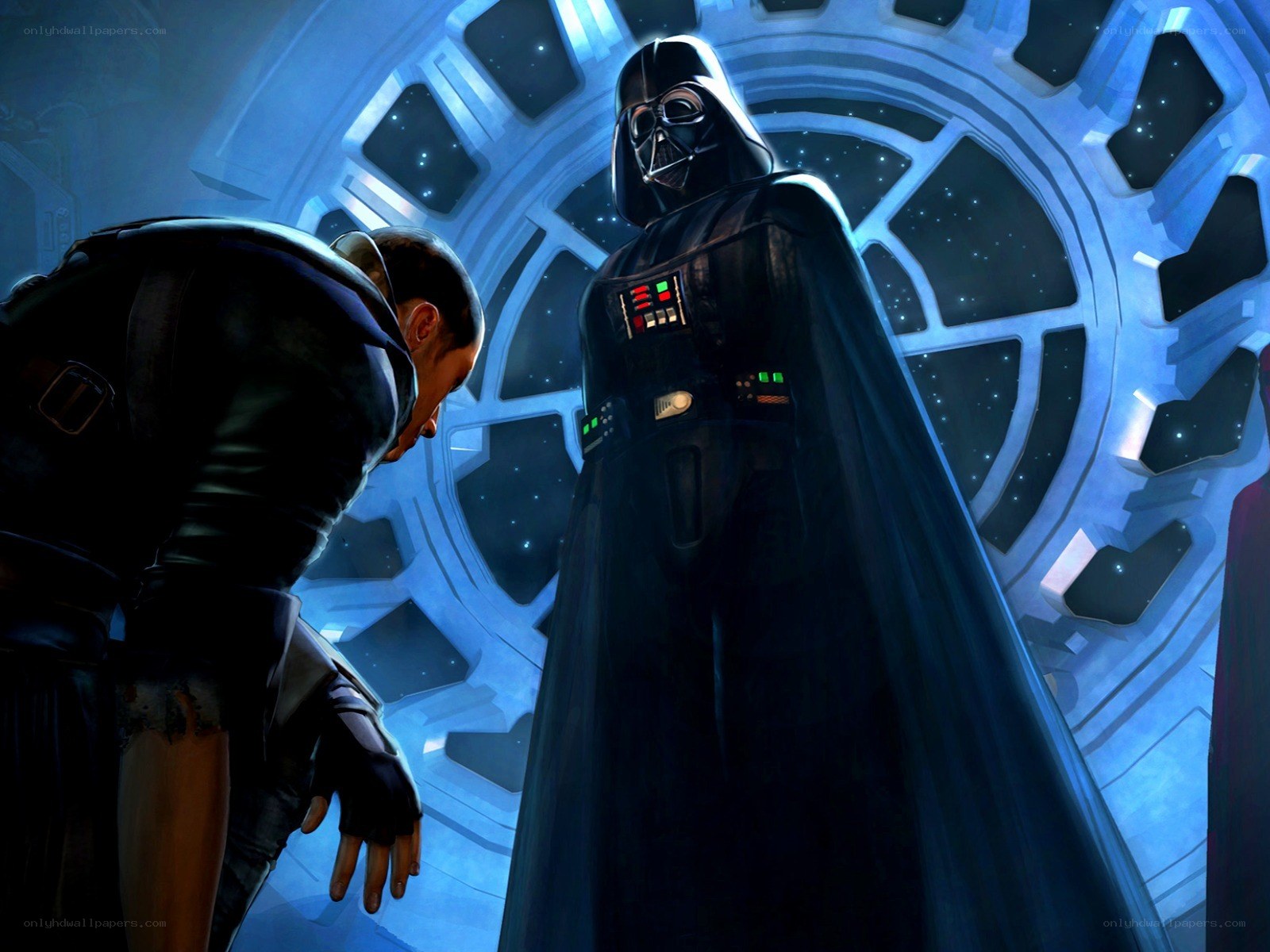 Darth Vader confronts a rebel