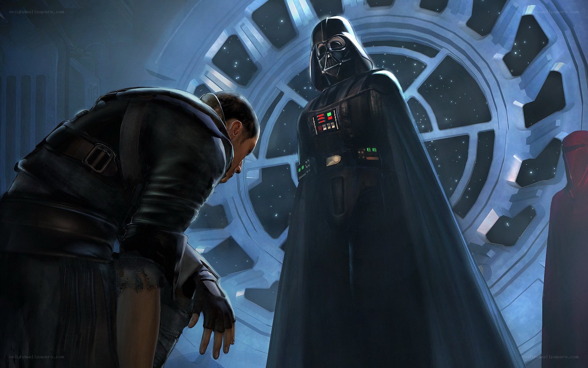 Darth Vader confronts a rebel