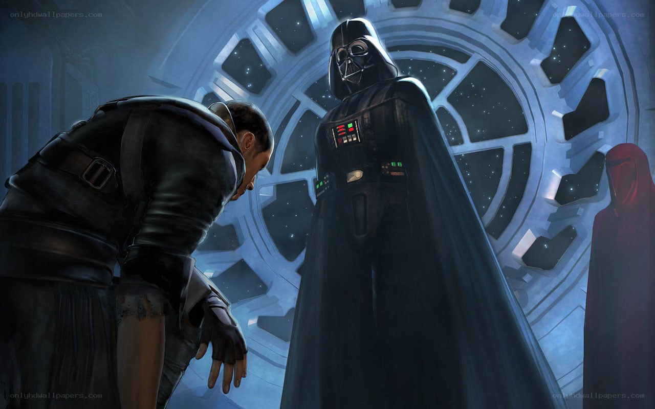 Darth Vader confronts a rebel