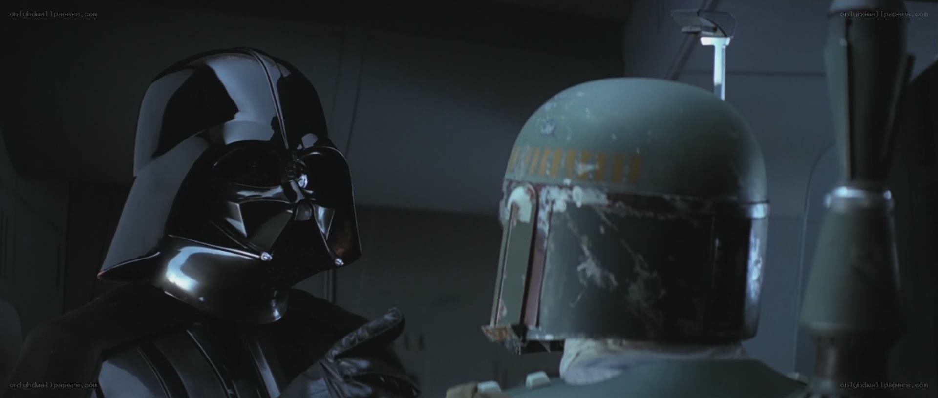 Darth Vader confronts Boba Fett