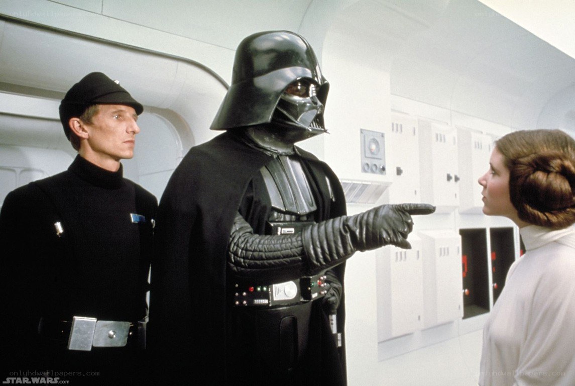 Darth Vader confronts Leia