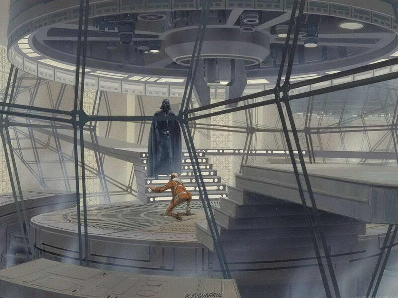 Darth Vader confronts Luke Skywalker