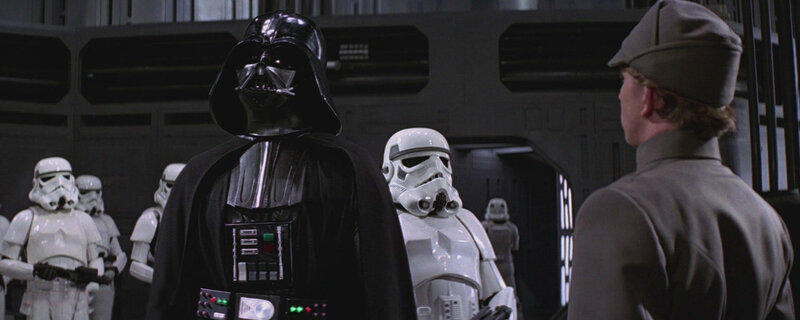 Darth Vader confronts officer