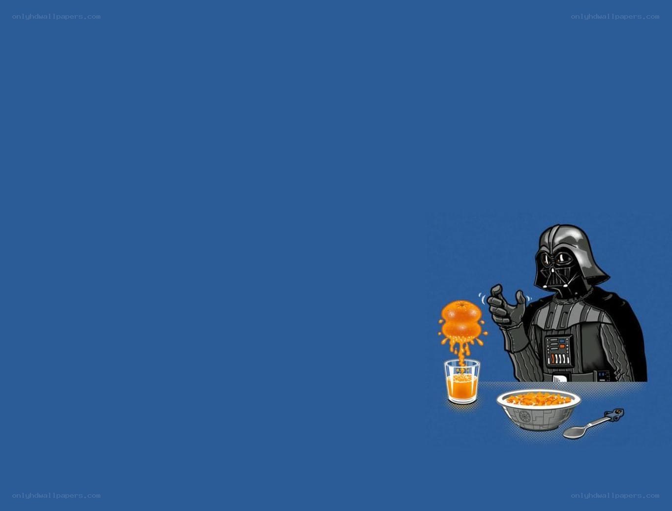 Darth Vader eating cereal
