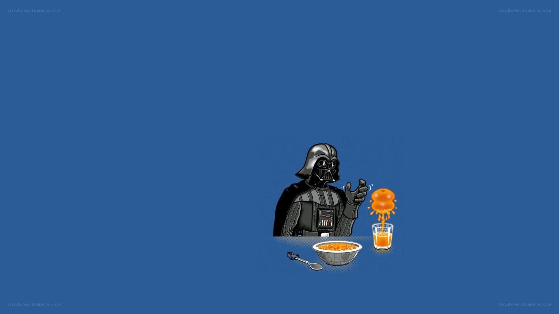 Darth Vader eating cereal
