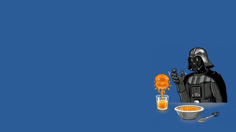 Darth Vader Eating Cereal — Blue