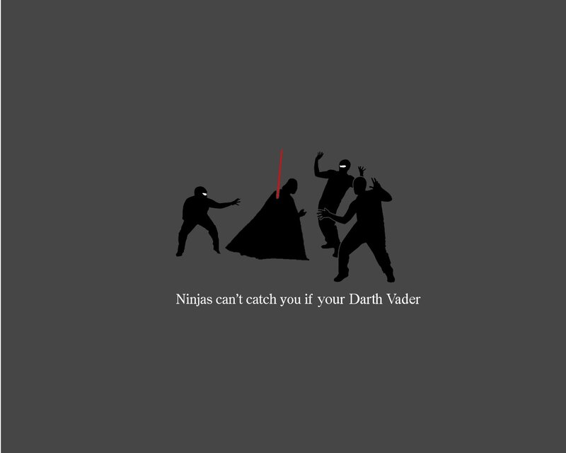 Darth Vader Fighting Ninjas