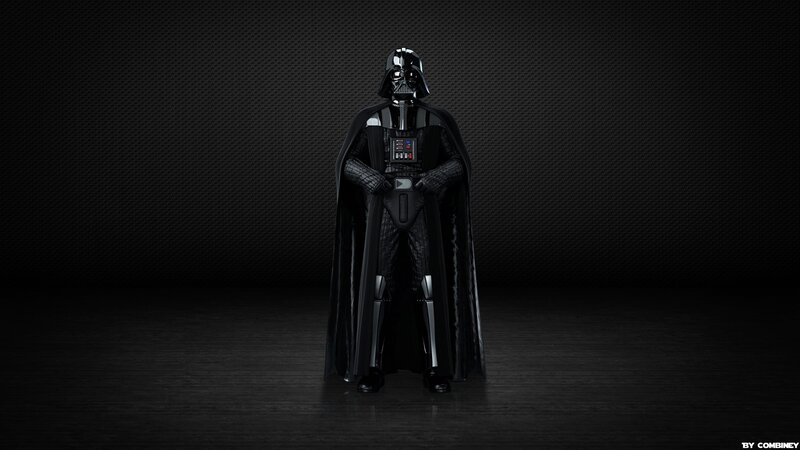 Darth Vader Figure — Black, Dramatic, Digital Art, Cape