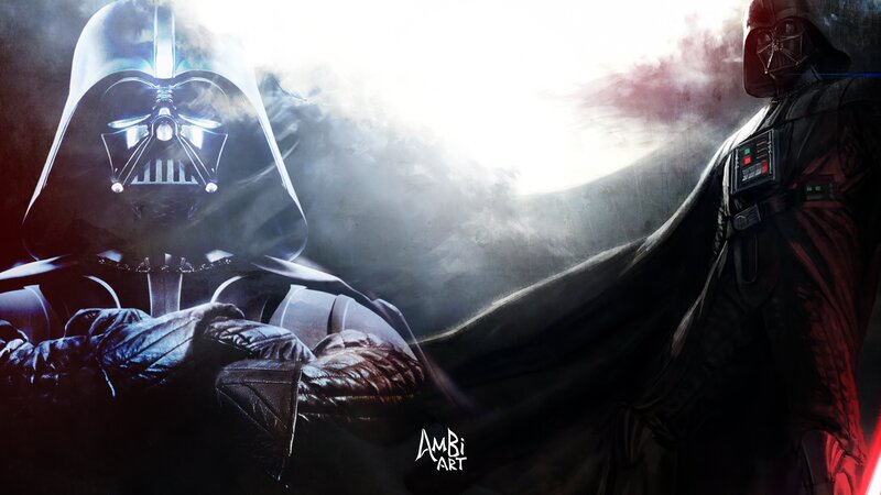 Darth Vader Figure — Black, Dramatic, Digital Art