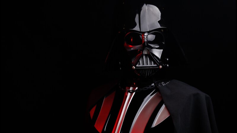 Darth Vader Figure — Black, Dramatic, Photograph, Helmet