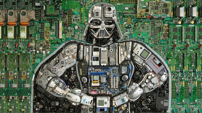 Darth Vader Figure — Green, Dramatic