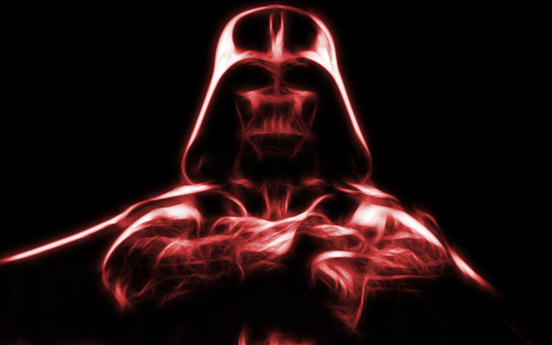 Darth Vader glowing red