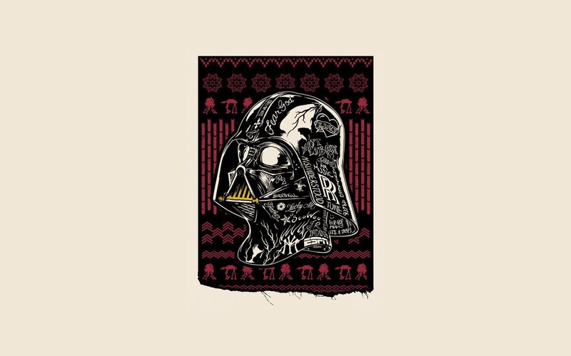 Darth Vader Helmet — Black, Dark, Illustration