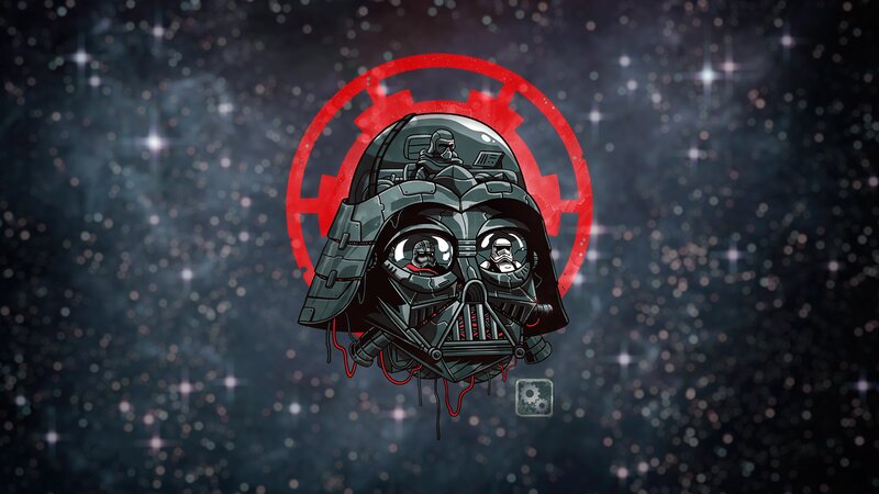 Darth Vader Helmet — Black, Dark