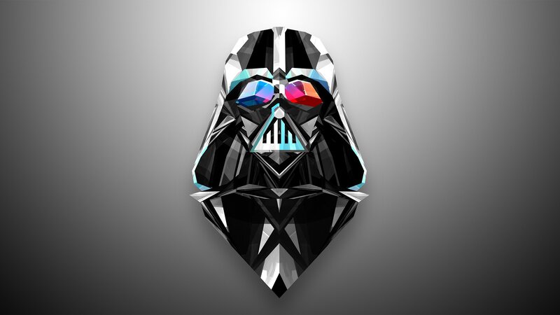 Darth Vader Helmet — Black, Dramatic, Digital Art, Eyes