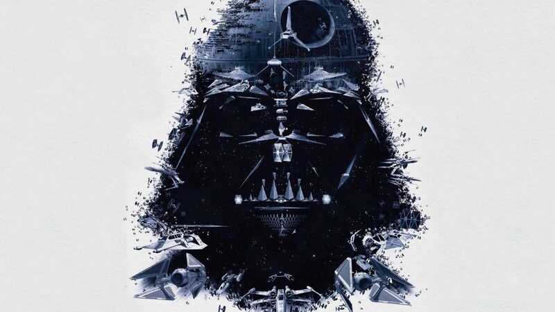 Darth Vader Helmet — Black, Dramatic, Illustration, Death Star