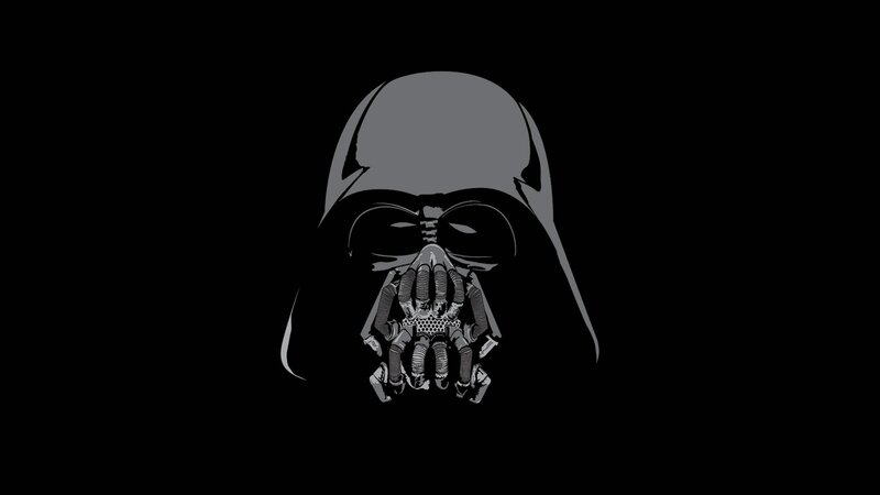 Darth Vader Helmet — Black, Dramatic, Illustration