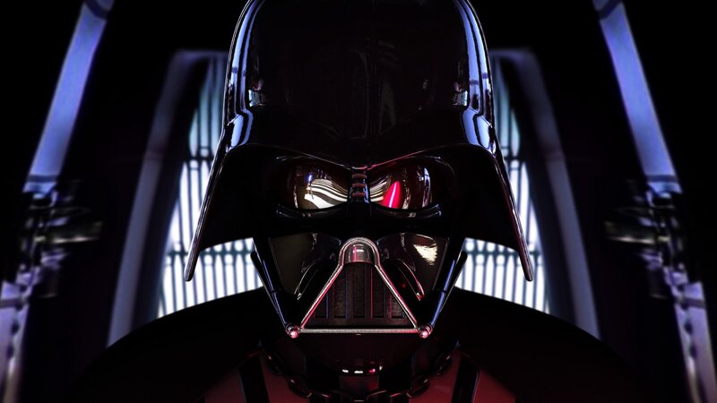 Darth Vader Helmet — Black, Dramatic, Night, 3d Render, Lightsaber