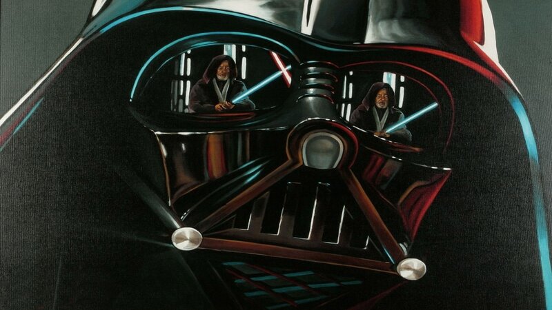 Darth Vader Helmet — Black, Dramatic, Painting, Obi-wan Kenobi