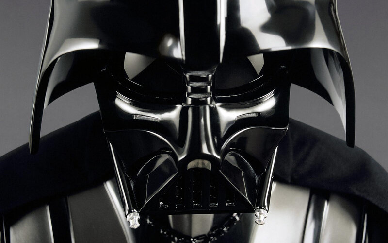 Darth Vader Helmet — Black, Dramatic, Photograph, Cape