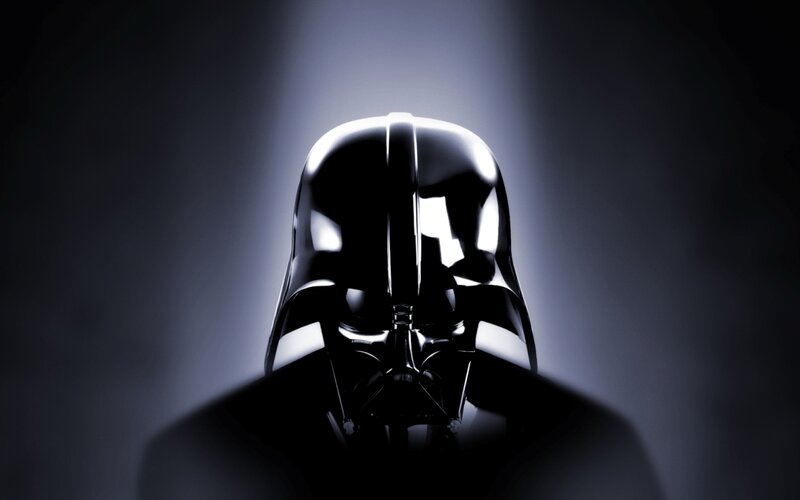 Darth Vader Helmet — Black, Dramatic, Photograph, Light