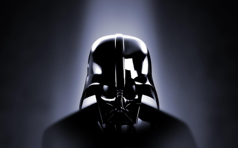 Darth Vader Helmet — Black, Dramatic, Photograph, Light, White